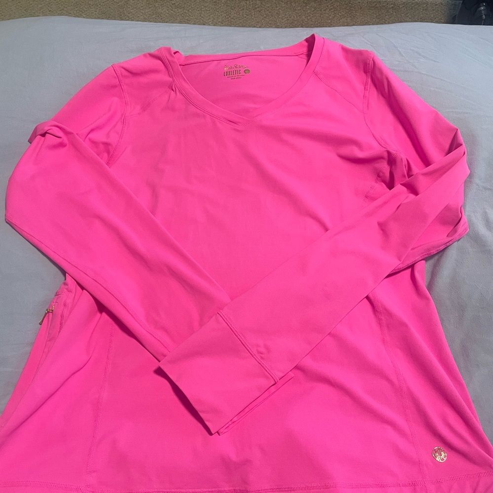 Lilly Pulitzer Pink luxeletic Long Sleeve active top